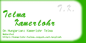 telma kamerlohr business card